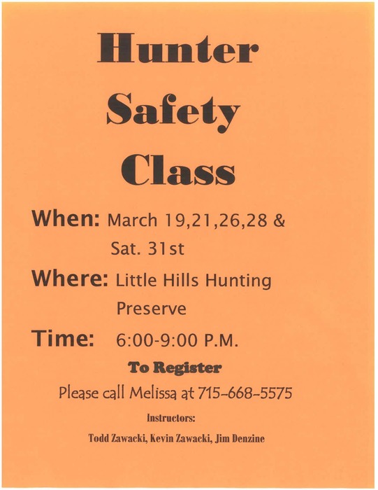 Hunter Safety Poster